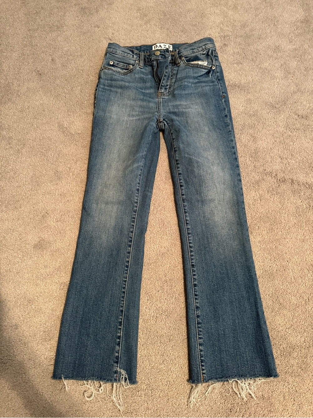 Daze Kick Crop Jeana Raw Hem